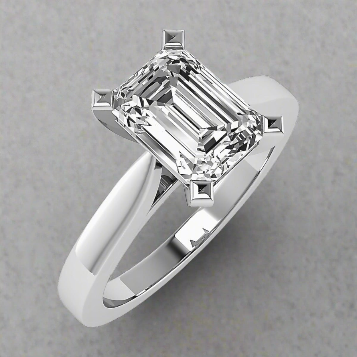 0.30CT- VSI Emerald Cut Diamond Platinum Ring - BARRETT JEWELLERY