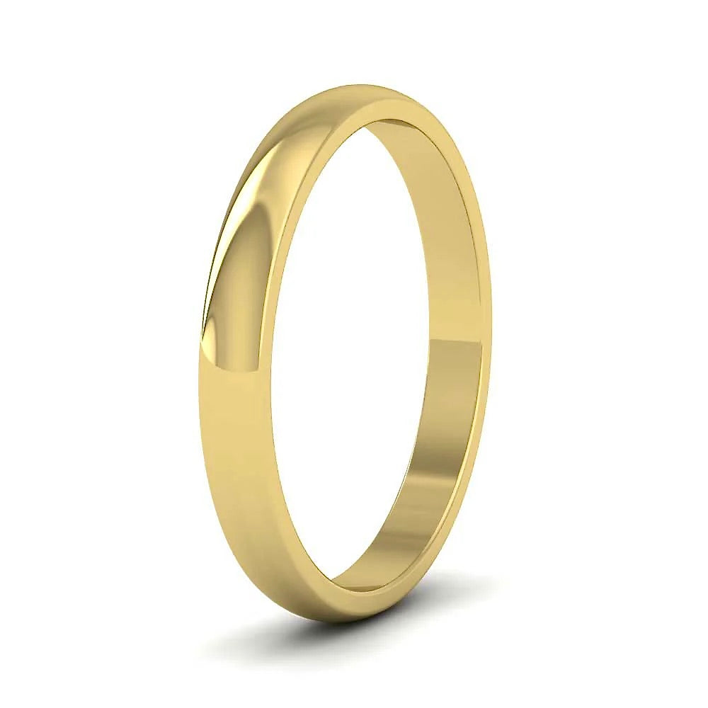 18ct Gold Traditional Court Shaped Wedding Band 2.5mm- BARRETT JEWELLERY