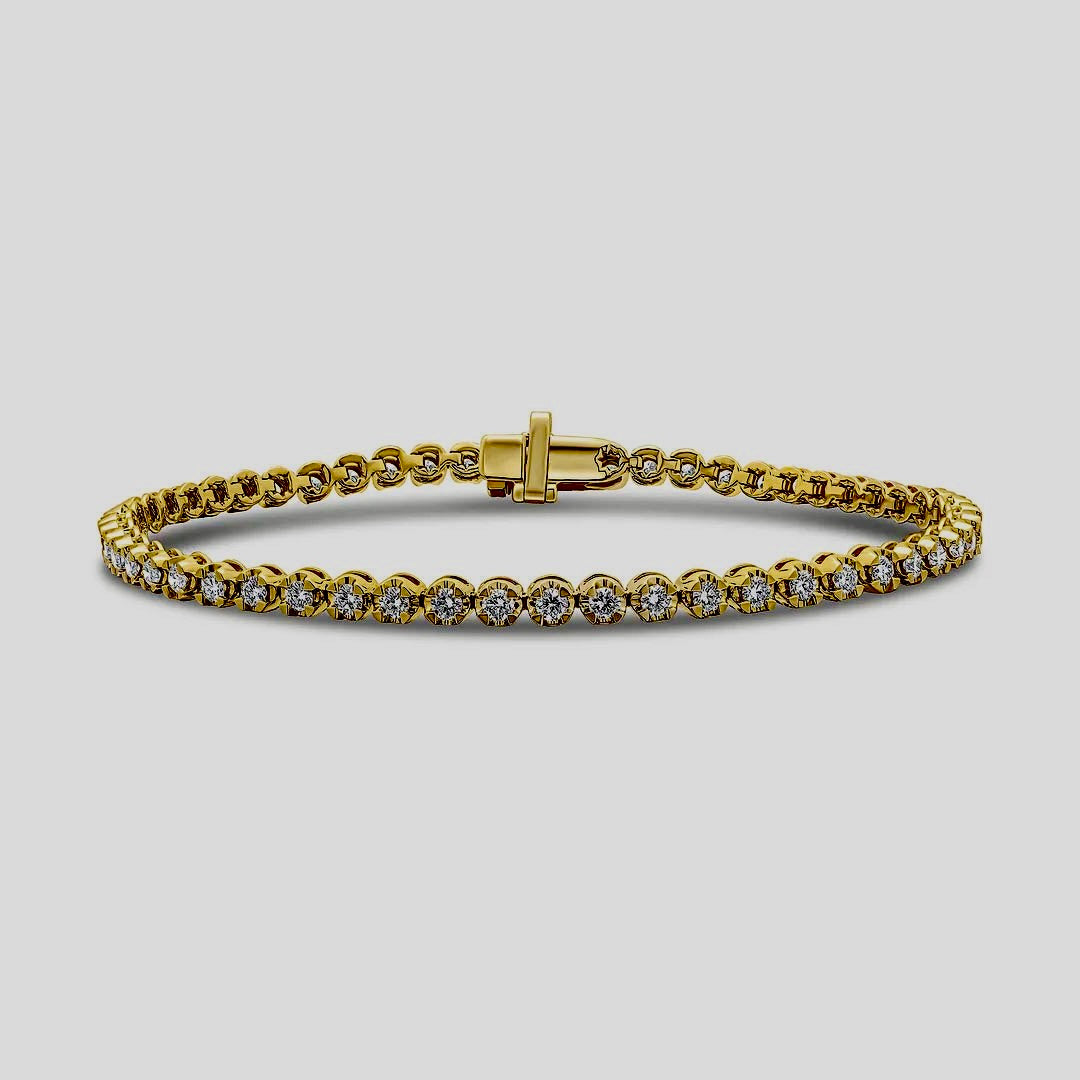 18ct Gold 2.00CTW Diamond Tennis Bracelet- BARRETT JEWELLERY