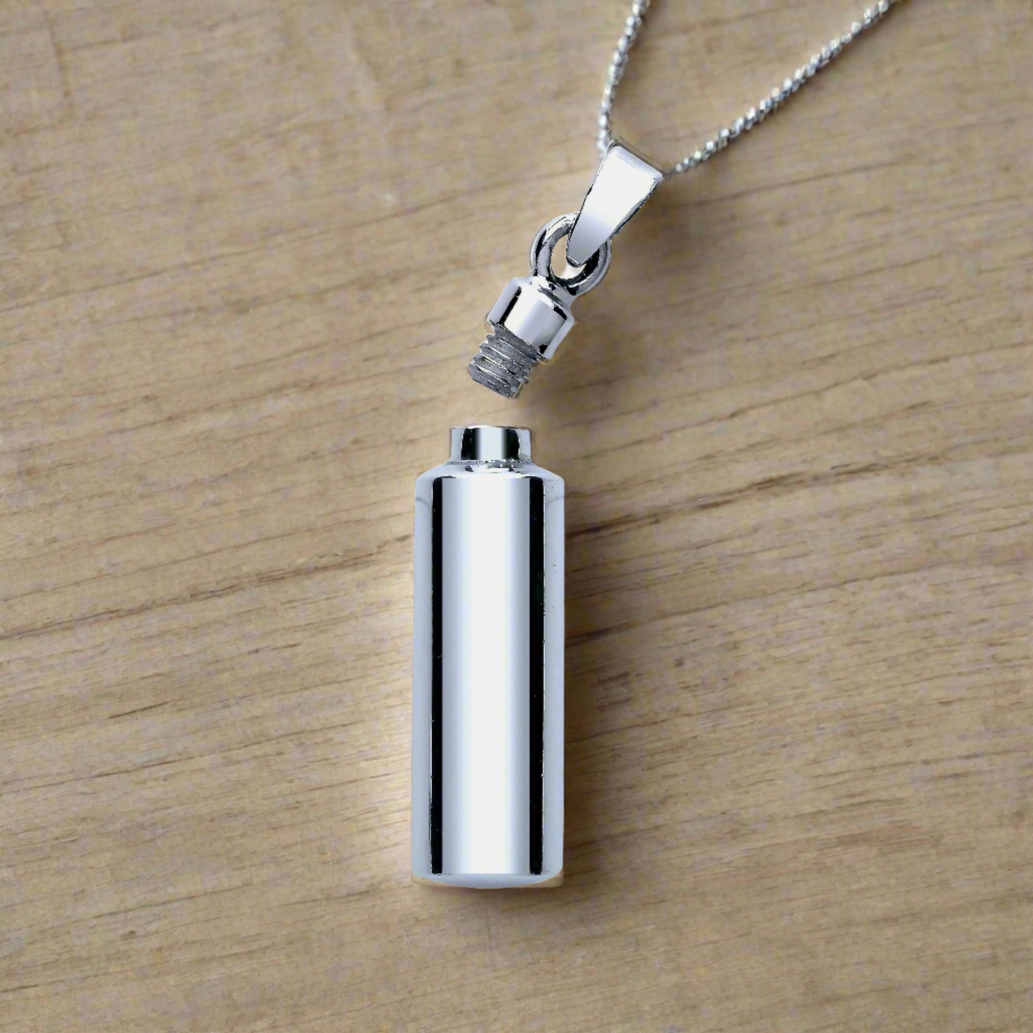 Elegant Ashes Bottle Pendant - A Special Keepsake for Your Loved One - BARRETT JEWELLERY