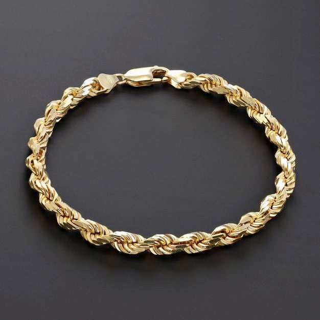 9ct Gold Solid Rope Bracelet 5.0MM - BARRETT JEWELLERY