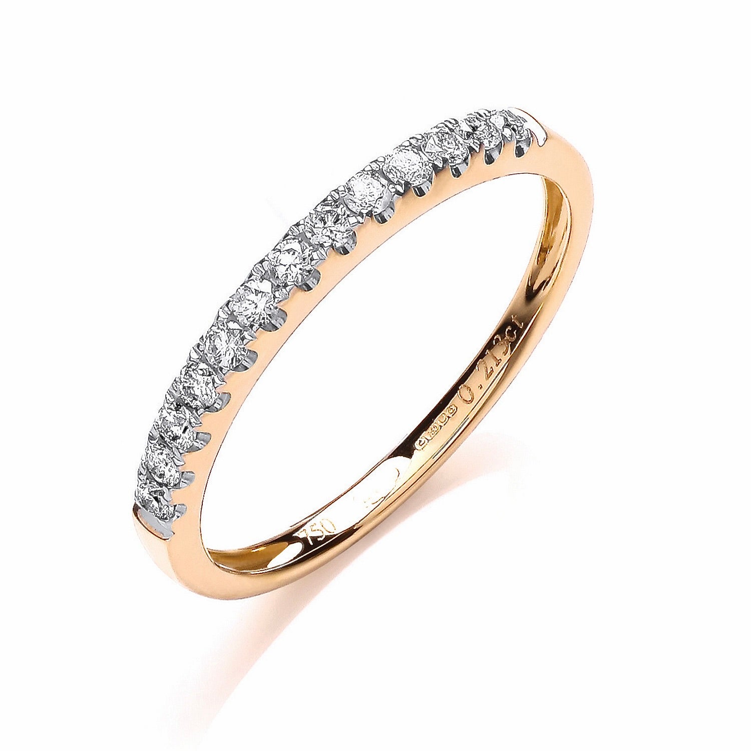 18ct Gold Half Eternity Diamond Ring 0.20ct- BARRETT JEWELLERY