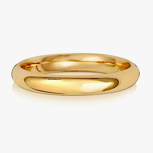 9ct Yellow Gold Traditional Court Wedding Ring 3MM - BARRETT JEWELLERY