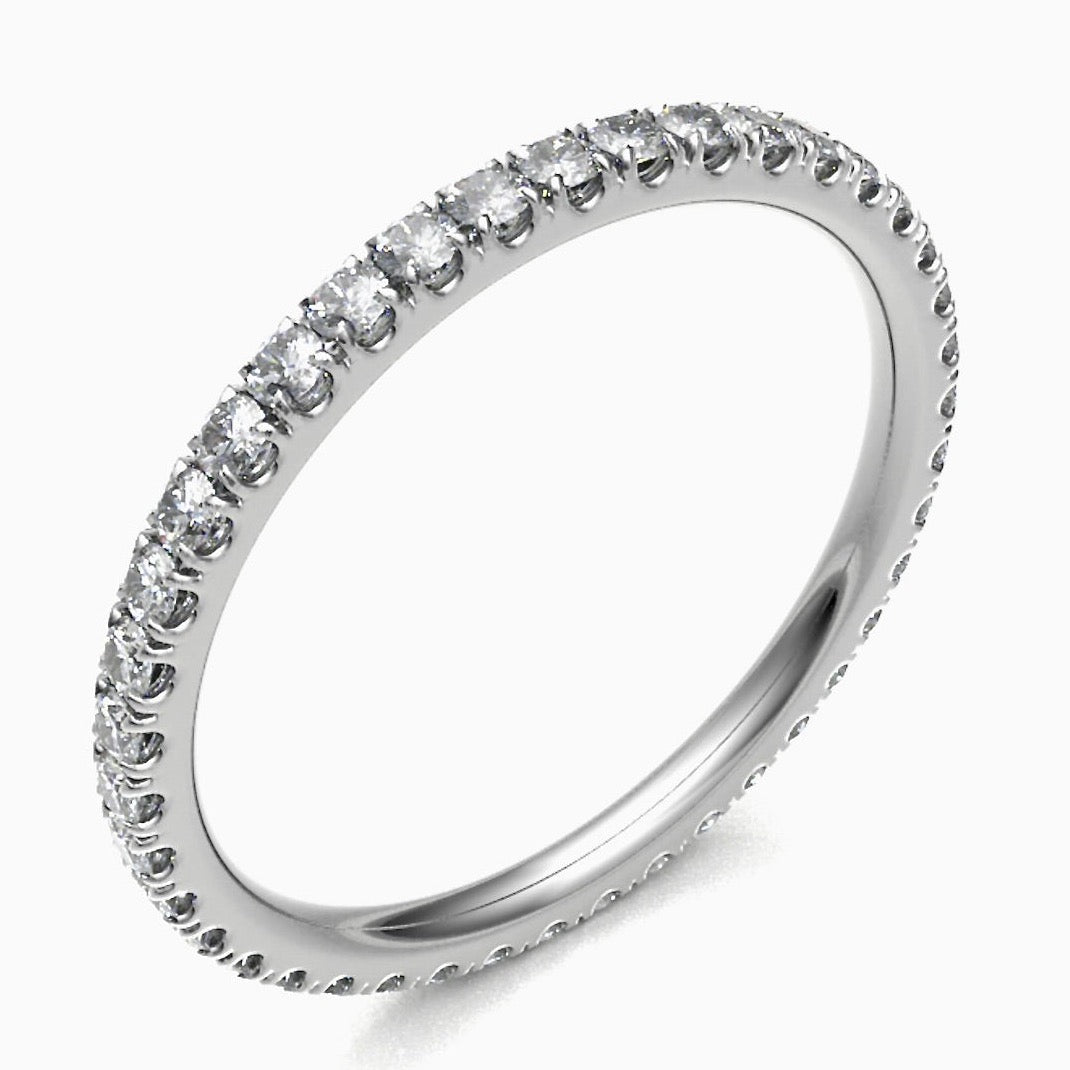 Platinum 950 Full Eternity Diamond & Platinum Ring 0.30ct- BARRETT JEWELLERY