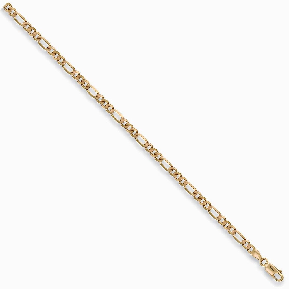 9ct Gold Figaro Necklace 3.8mm- BARRETT JEWELLERY