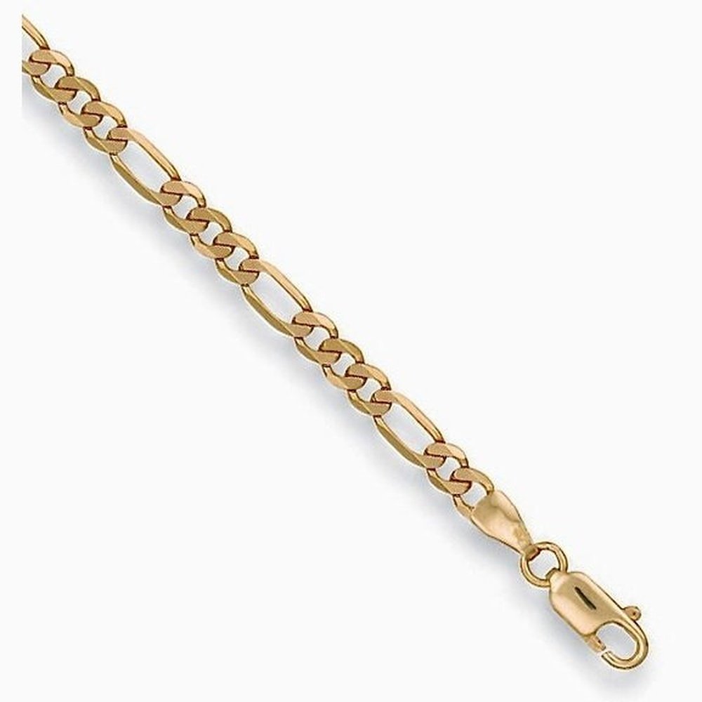 9ct Gold Figaro Necklace 3.8mm- BARRETT JEWELLERY