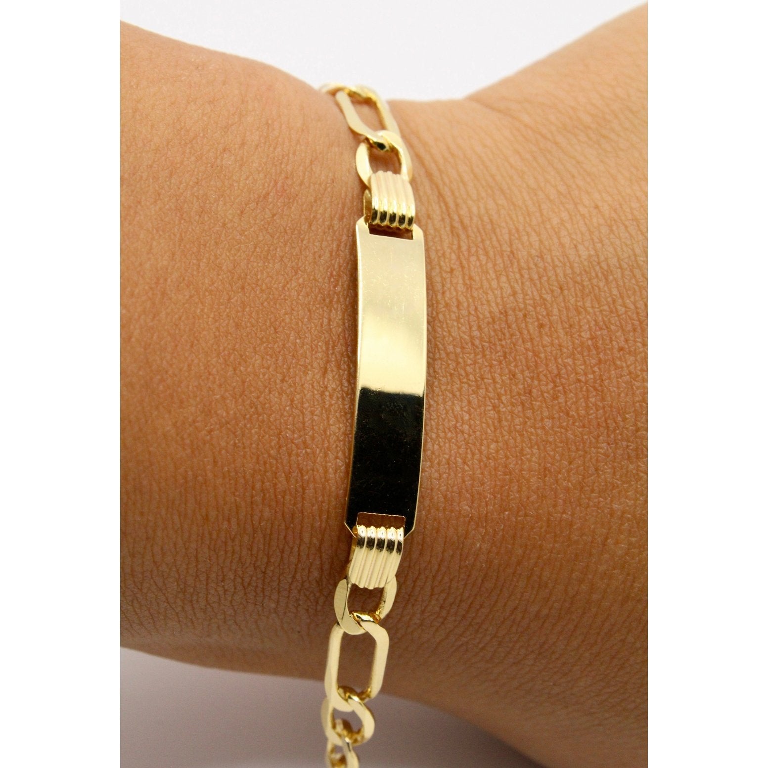 9ct Gold Baby/Lady I.D Bracelet "6" - BARRETT JEWELLERY