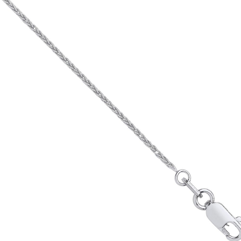 18ct White Gold 1.1mm Spiga White Gold Chain- BARRETT JEWELLERY