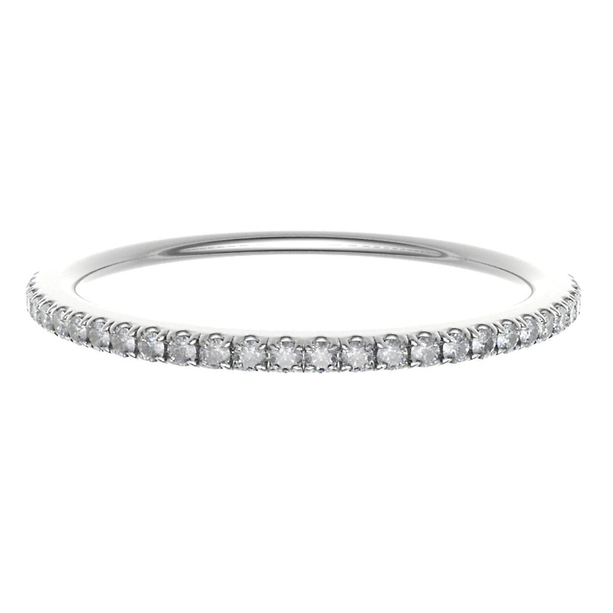 Platinum 950 Half Eternity Diamond Ring 0.15ct- BARRETT JEWELLERY