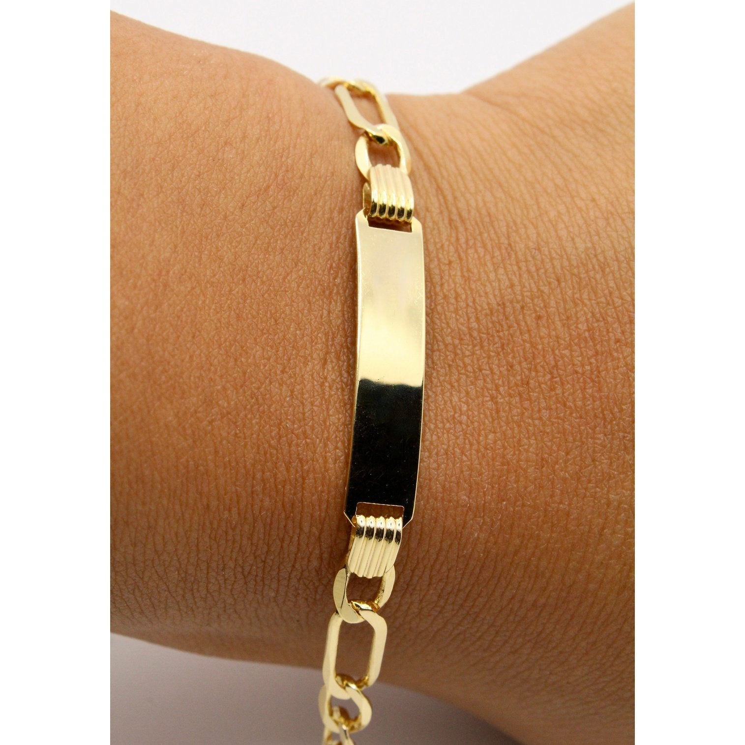 9ct Gold Baby/Lady I.D Bracelet "7" - BARRETT JEWELLERY