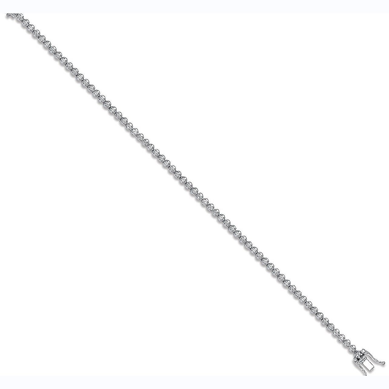 18ct White Gold Diamond Tennis Bracelet 3.50ct - BARRETT JEWELLERY