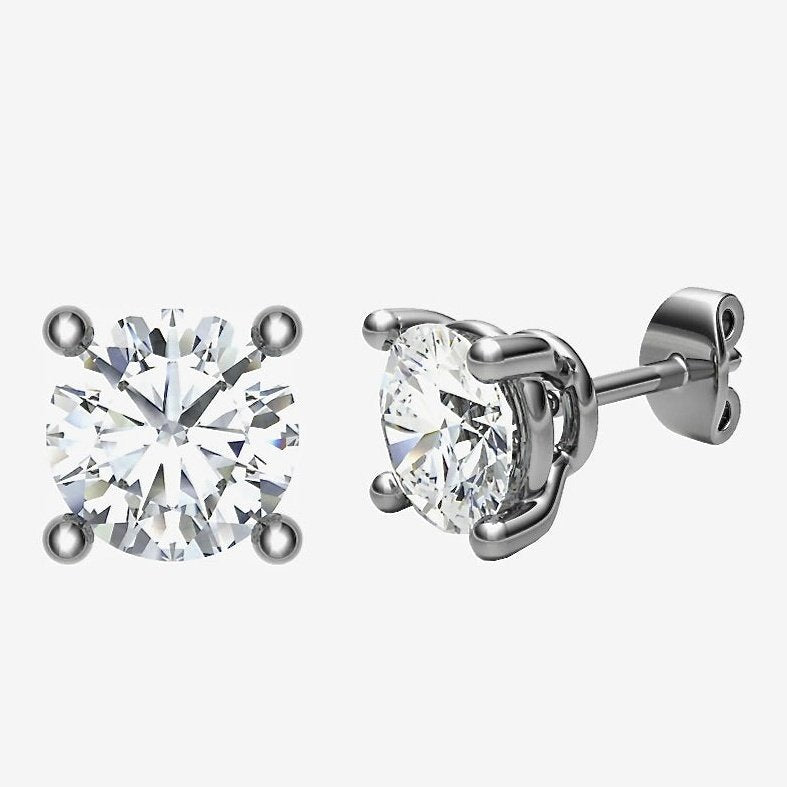 18ct Yellow Gold Brilliant Cut Diamond Solitaire Stud Earrings 0.10ct