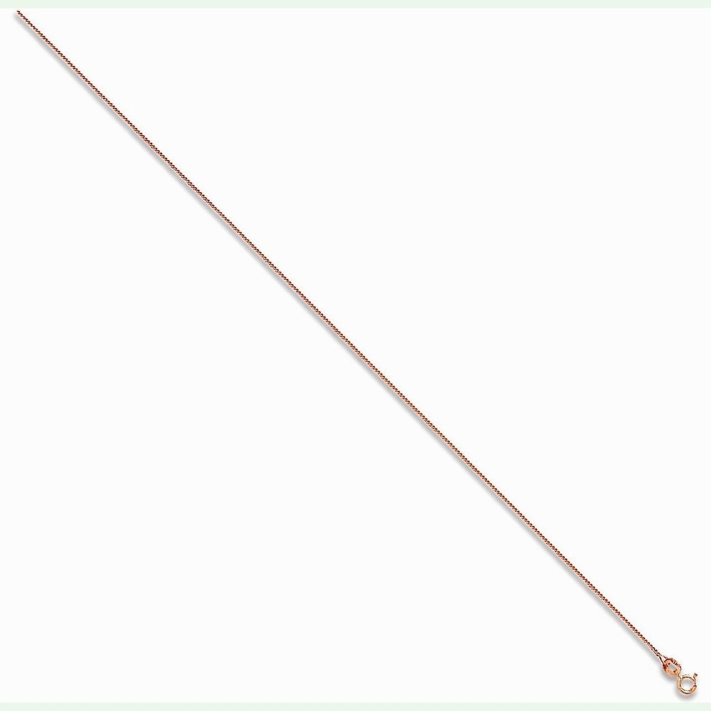 9ct Rose Gold 1.0mm Classic Curb Necklace- BARRETT JEWELLERY