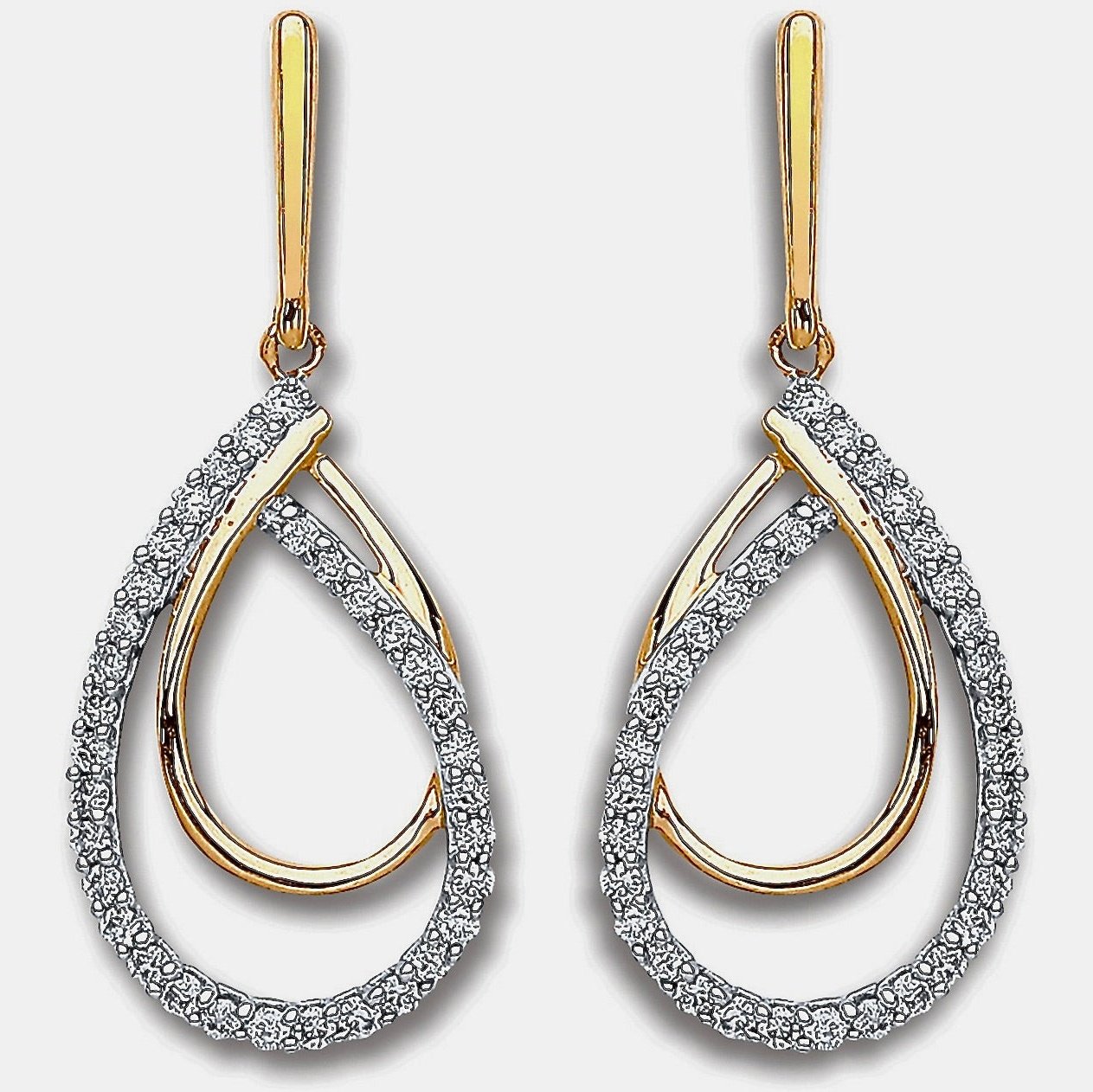 9ct Gold Diamond Drop Earring 0.20ct - BARRETT JEWELLERY