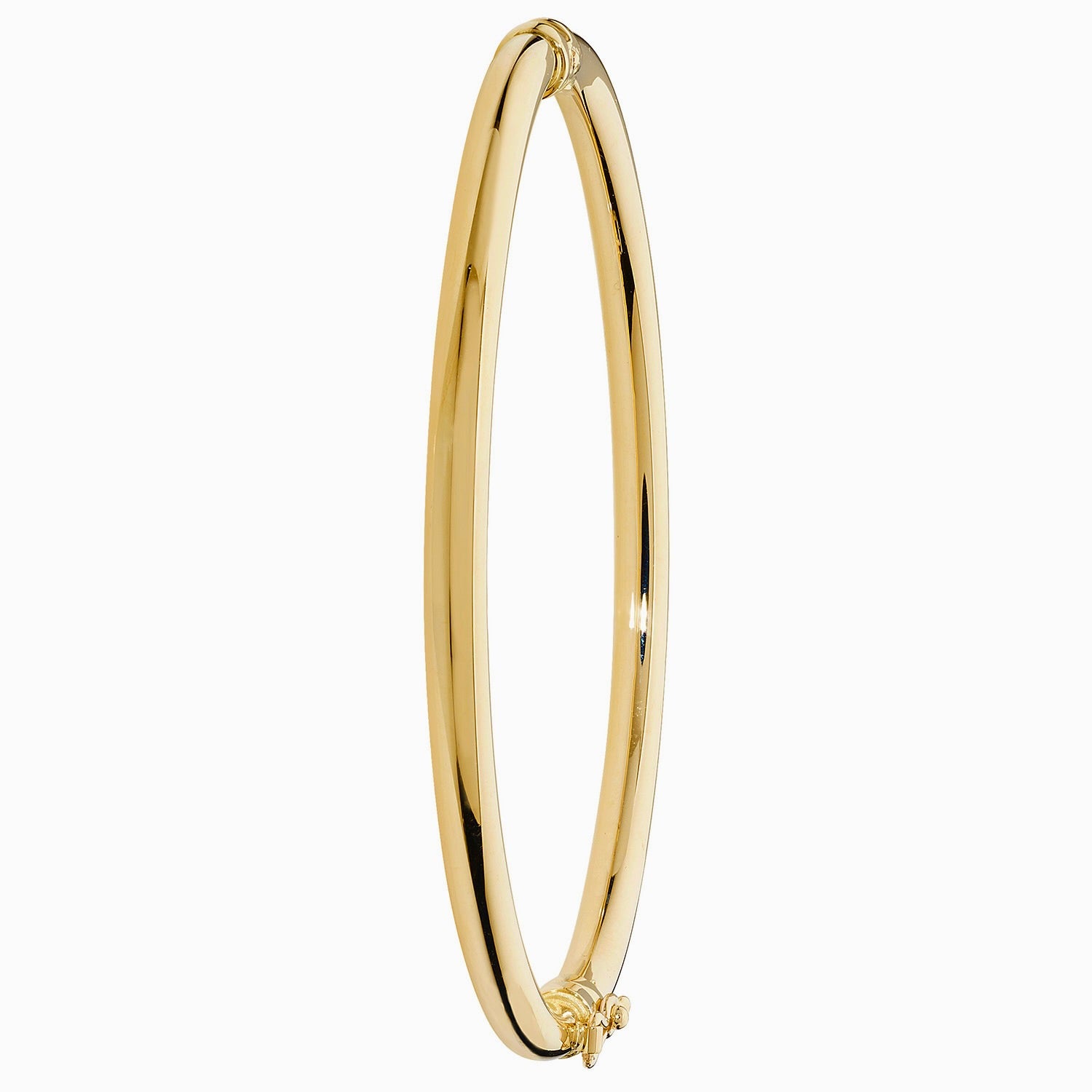 9ct Gold Hinged Round Bangle- BARRETT JEWLLERY