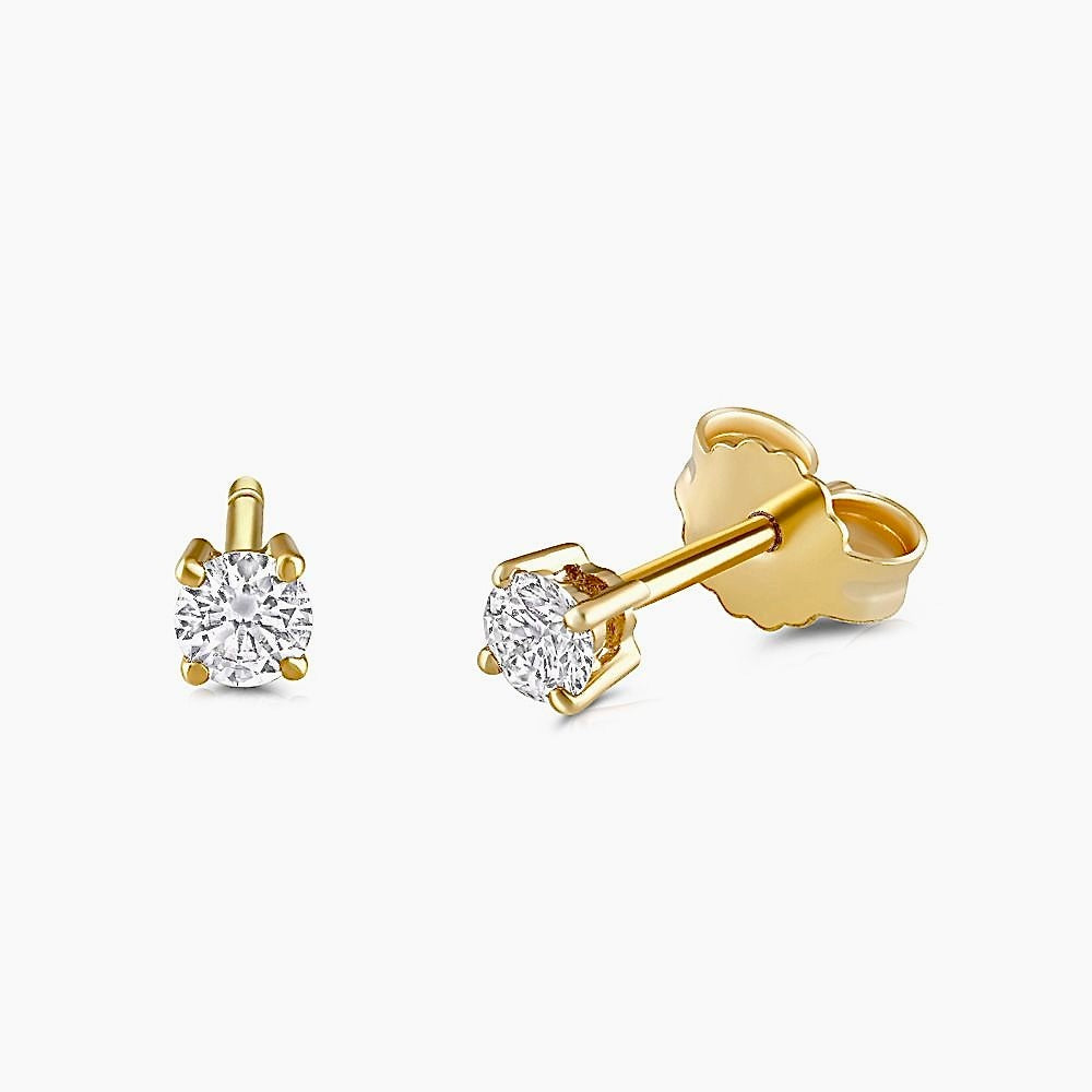 9ct Gold Claw Set Diamond Stud Earring 0.25ct- BARRETT JEWELLERY