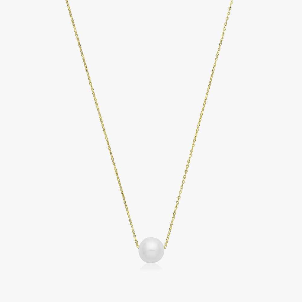 9ct Gold Fresh Water Pearl Necklace-BARRETT JEWELLERY