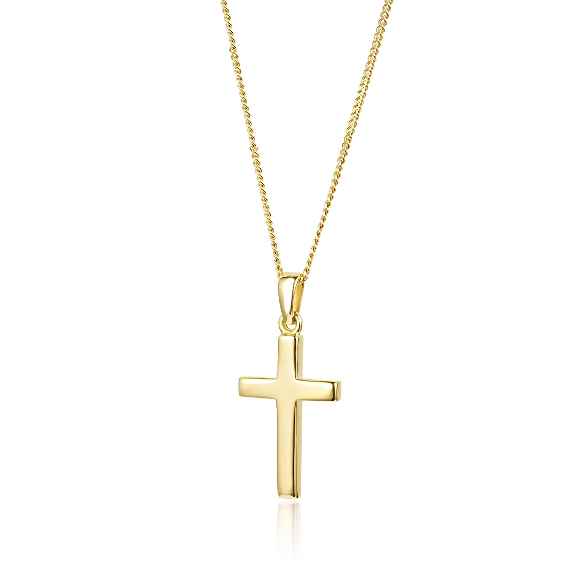 9ct Solid Gold Crucifix Pendant- BARRETT JEWELLERY